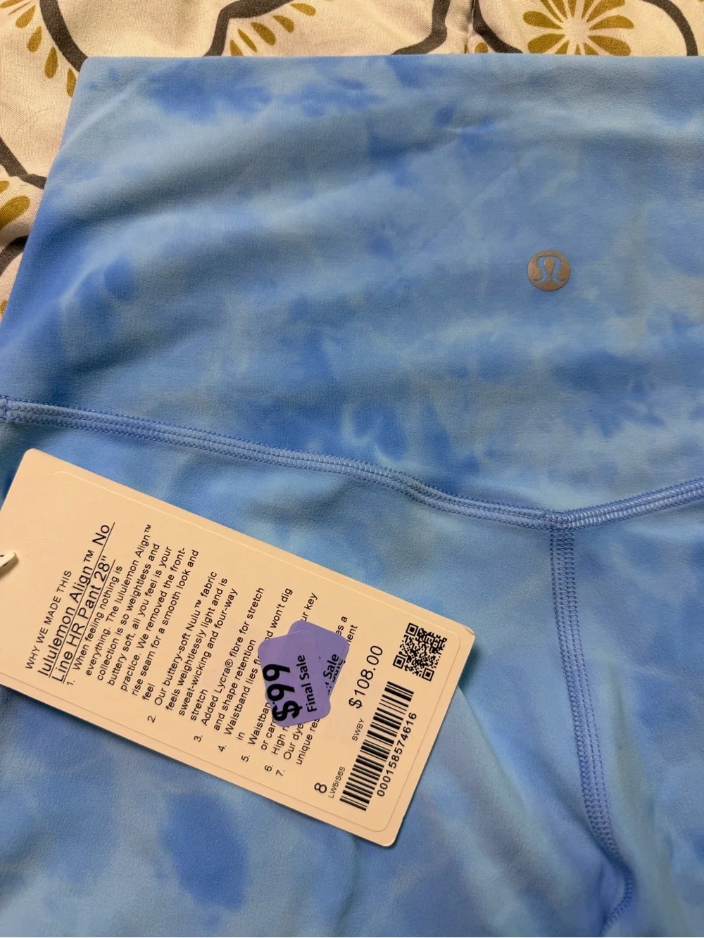 lululemon athletica Light Blue Tie-Dye High-Rise Leggings